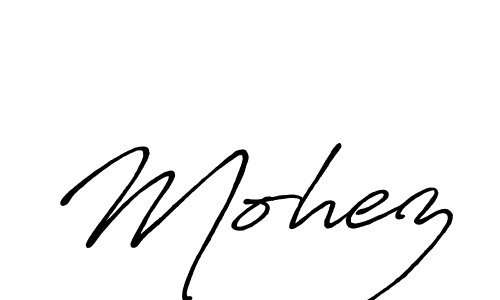 Use a signature maker to create a handwritten signature online. With this signature software, you can design (Antro_Vectra_Bolder) your own signature for name Mohez. Mohez signature style 7 images and pictures png