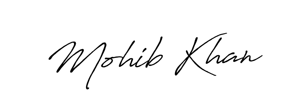 Create a beautiful signature design for name Mohib Khan. With this signature (Antro_Vectra_Bolder) fonts, you can make a handwritten signature for free. Mohib Khan signature style 7 images and pictures png