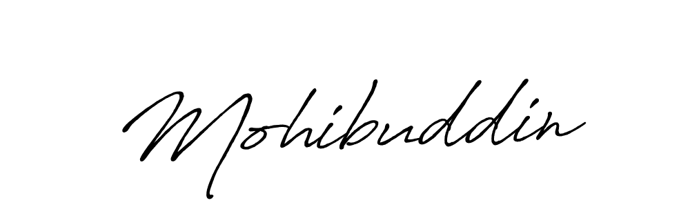 Also we have Mohibuddin name is the best signature style. Create professional handwritten signature collection using Antro_Vectra_Bolder autograph style. Mohibuddin signature style 7 images and pictures png