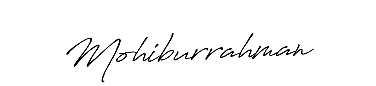 How to make Mohiburrahman name signature. Use Antro_Vectra_Bolder style for creating short signs online. This is the latest handwritten sign. Mohiburrahman signature style 7 images and pictures png