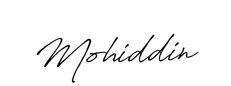 Make a beautiful signature design for name Mohiddin. With this signature (Antro_Vectra_Bolder) style, you can create a handwritten signature for free. Mohiddin signature style 7 images and pictures png
