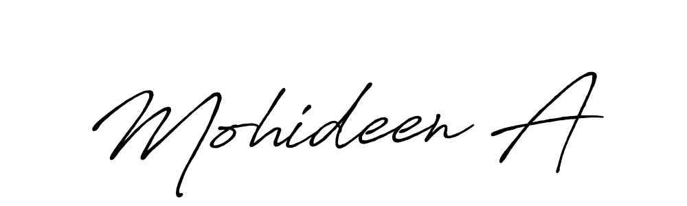 Also You can easily find your signature by using the search form. We will create Mohideen A name handwritten signature images for you free of cost using Antro_Vectra_Bolder sign style. Mohideen A signature style 7 images and pictures png