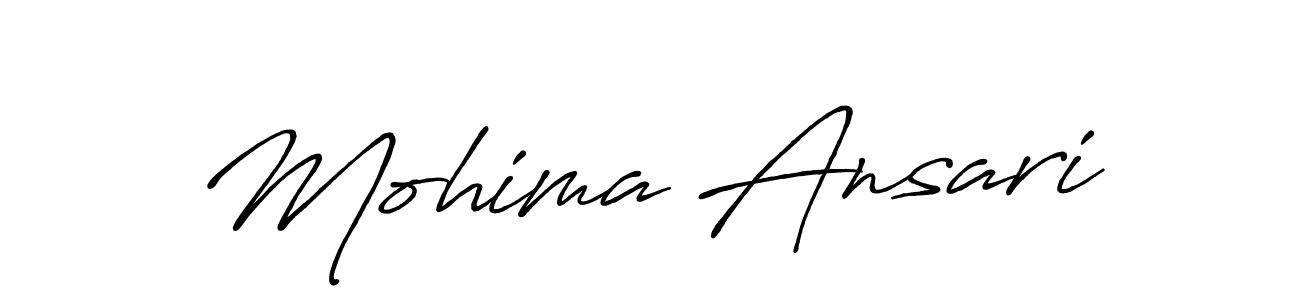 Use a signature maker to create a handwritten signature online. With this signature software, you can design (Antro_Vectra_Bolder) your own signature for name Mohima Ansari. Mohima Ansari signature style 7 images and pictures png