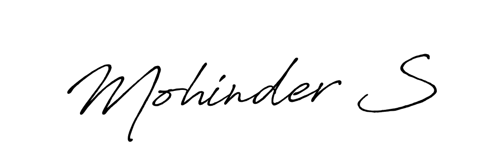 Design your own signature with our free online signature maker. With this signature software, you can create a handwritten (Antro_Vectra_Bolder) signature for name Mohinder S. Mohinder S signature style 7 images and pictures png