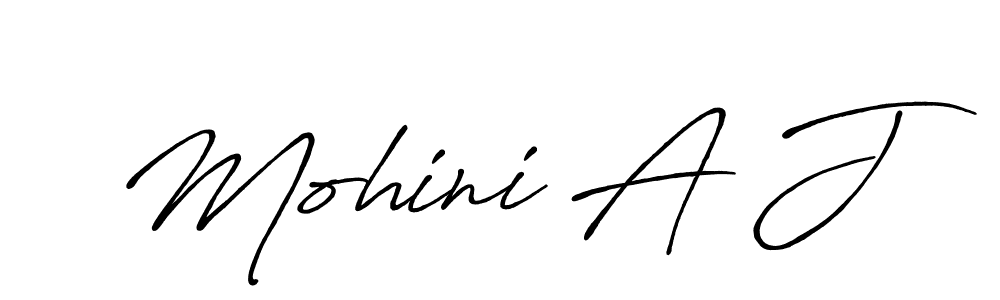 It looks lik you need a new signature style for name Mohini A J. Design unique handwritten (Antro_Vectra_Bolder) signature with our free signature maker in just a few clicks. Mohini A J signature style 7 images and pictures png