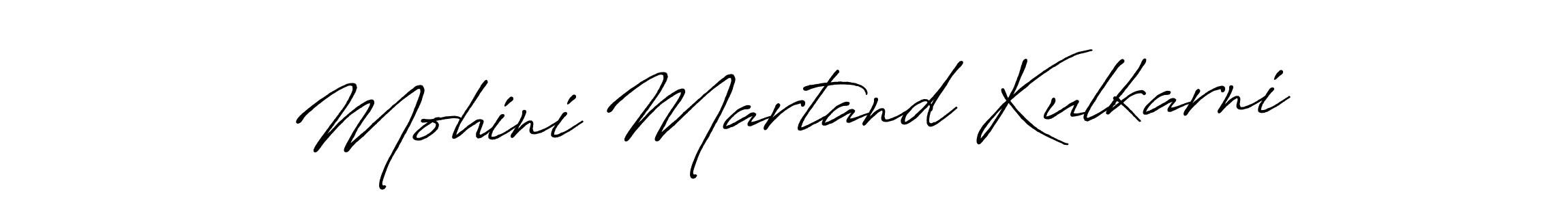 How to make Mohini Martand Kulkarni name signature. Use Antro_Vectra_Bolder style for creating short signs online. This is the latest handwritten sign. Mohini Martand Kulkarni signature style 7 images and pictures png