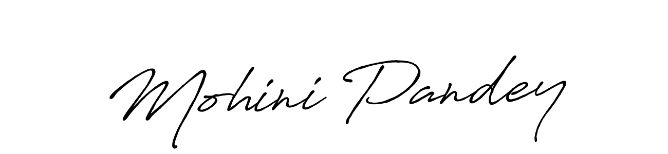 Antro_Vectra_Bolder is a professional signature style that is perfect for those who want to add a touch of class to their signature. It is also a great choice for those who want to make their signature more unique. Get Mohini Pandey name to fancy signature for free. Mohini Pandey signature style 7 images and pictures png
