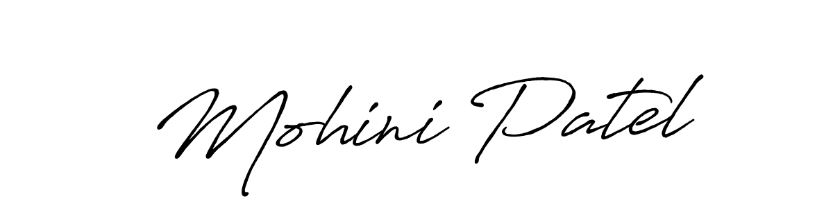 Antro_Vectra_Bolder is a professional signature style that is perfect for those who want to add a touch of class to their signature. It is also a great choice for those who want to make their signature more unique. Get Mohini Patel name to fancy signature for free. Mohini Patel signature style 7 images and pictures png