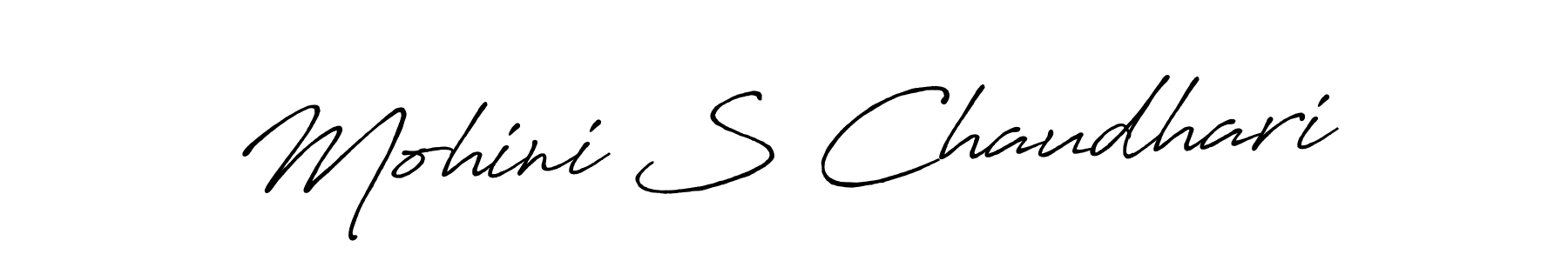 Create a beautiful signature design for name Mohini S Chaudhari. With this signature (Antro_Vectra_Bolder) fonts, you can make a handwritten signature for free. Mohini S Chaudhari signature style 7 images and pictures png