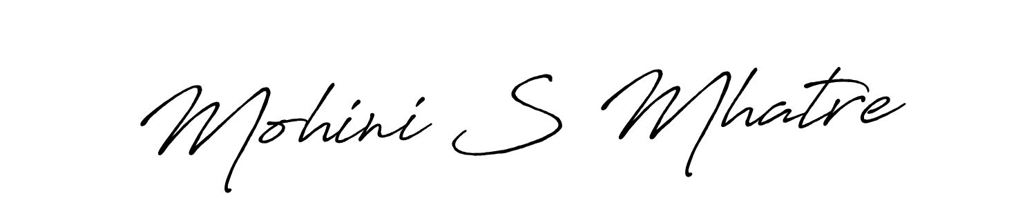 This is the best signature style for the Mohini S Mhatre name. Also you like these signature font (Antro_Vectra_Bolder). Mix name signature. Mohini S Mhatre signature style 7 images and pictures png