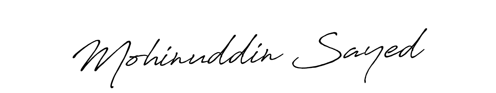 Mohinuddin Sayed stylish signature style. Best Handwritten Sign (Antro_Vectra_Bolder) for my name. Handwritten Signature Collection Ideas for my name Mohinuddin Sayed. Mohinuddin Sayed signature style 7 images and pictures png