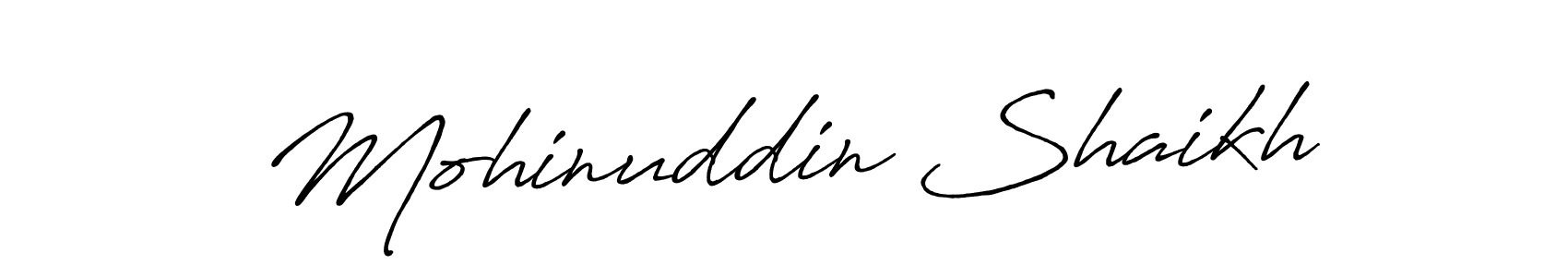 Design your own signature with our free online signature maker. With this signature software, you can create a handwritten (Antro_Vectra_Bolder) signature for name Mohinuddin Shaikh. Mohinuddin Shaikh signature style 7 images and pictures png