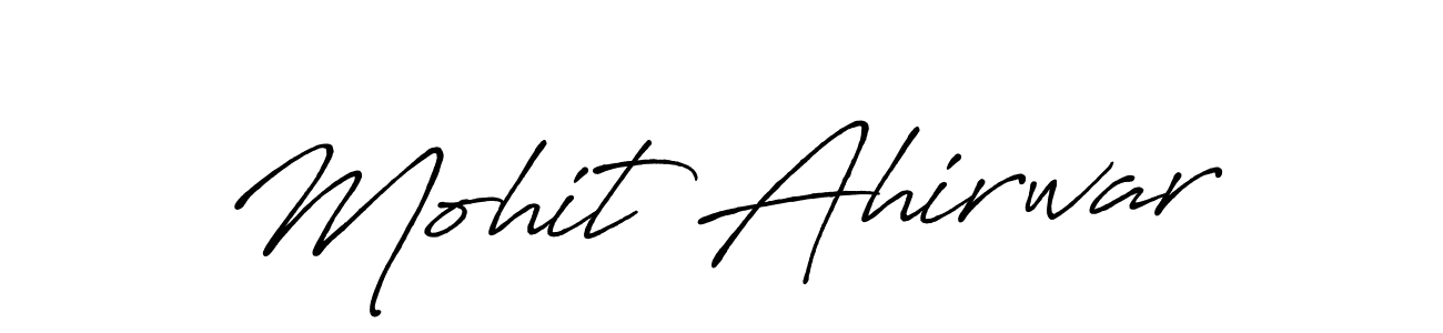 You should practise on your own different ways (Antro_Vectra_Bolder) to write your name (Mohit Ahirwar) in signature. don't let someone else do it for you. Mohit Ahirwar signature style 7 images and pictures png