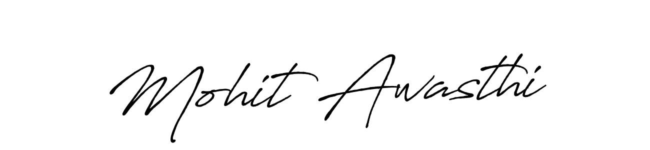Also we have Mohit Awasthi name is the best signature style. Create professional handwritten signature collection using Antro_Vectra_Bolder autograph style. Mohit Awasthi signature style 7 images and pictures png