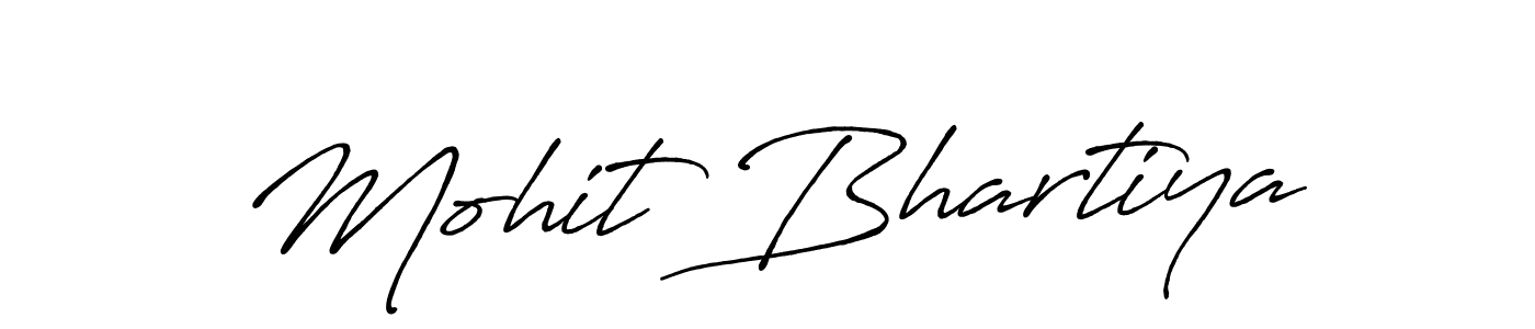 Make a beautiful signature design for name Mohit Bhartiya. With this signature (Antro_Vectra_Bolder) style, you can create a handwritten signature for free. Mohit Bhartiya signature style 7 images and pictures png