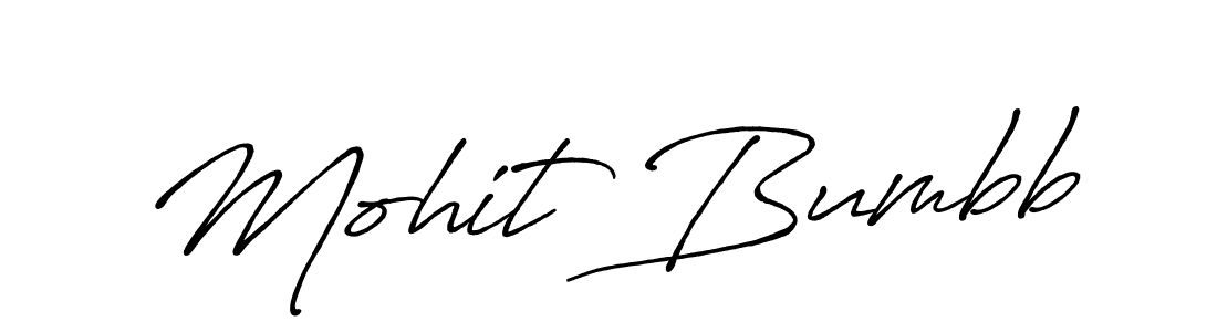 Use a signature maker to create a handwritten signature online. With this signature software, you can design (Antro_Vectra_Bolder) your own signature for name Mohit Bumbb. Mohit Bumbb signature style 7 images and pictures png