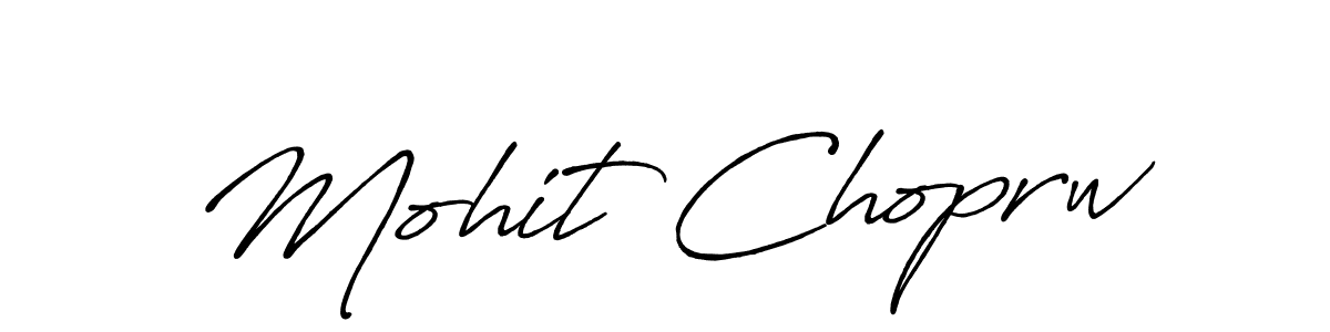 How to make Mohit Choprw name signature. Use Antro_Vectra_Bolder style for creating short signs online. This is the latest handwritten sign. Mohit Choprw signature style 7 images and pictures png