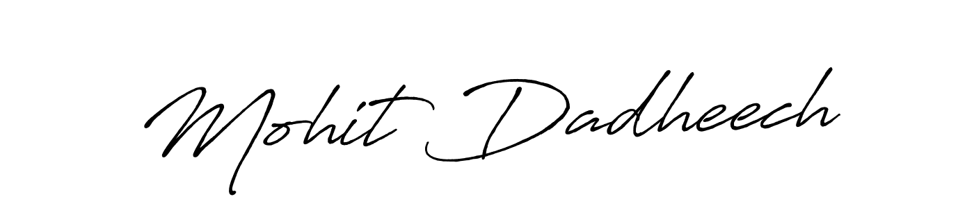 You can use this online signature creator to create a handwritten signature for the name Mohit Dadheech. This is the best online autograph maker. Mohit Dadheech signature style 7 images and pictures png