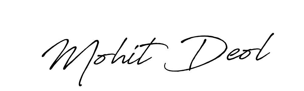 Design your own signature with our free online signature maker. With this signature software, you can create a handwritten (Antro_Vectra_Bolder) signature for name Mohit Deol. Mohit Deol signature style 7 images and pictures png