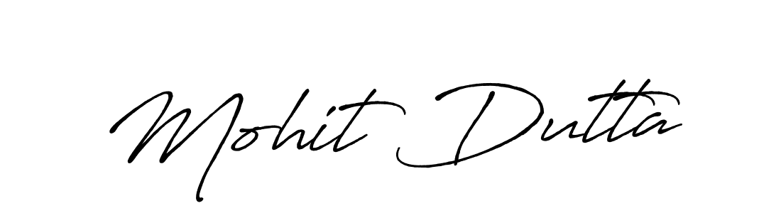 How to make Mohit Dutta name signature. Use Antro_Vectra_Bolder style for creating short signs online. This is the latest handwritten sign. Mohit Dutta signature style 7 images and pictures png