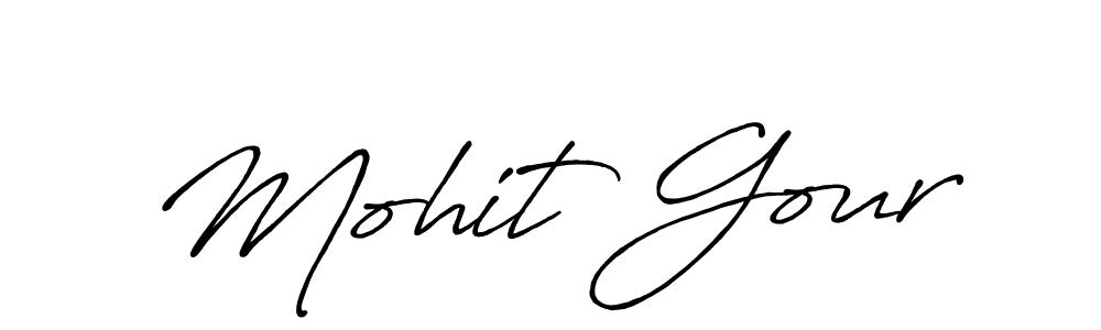 Use a signature maker to create a handwritten signature online. With this signature software, you can design (Antro_Vectra_Bolder) your own signature for name Mohit Gour. Mohit Gour signature style 7 images and pictures png