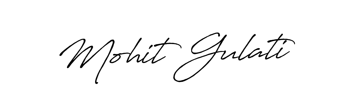 Mohit Gulati stylish signature style. Best Handwritten Sign (Antro_Vectra_Bolder) for my name. Handwritten Signature Collection Ideas for my name Mohit Gulati. Mohit Gulati signature style 7 images and pictures png