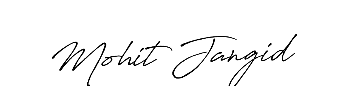 Make a beautiful signature design for name Mohit Jangid. With this signature (Antro_Vectra_Bolder) style, you can create a handwritten signature for free. Mohit Jangid signature style 7 images and pictures png
