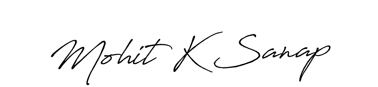 Design your own signature with our free online signature maker. With this signature software, you can create a handwritten (Antro_Vectra_Bolder) signature for name Mohit K Sanap. Mohit K Sanap signature style 7 images and pictures png