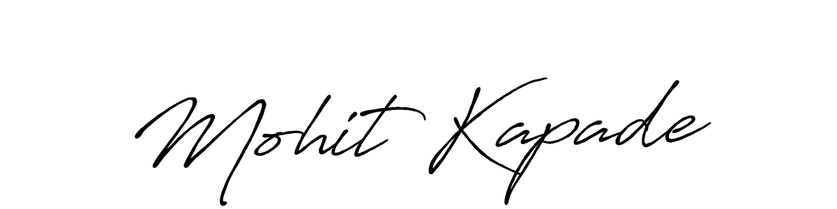 Mohit Kapade stylish signature style. Best Handwritten Sign (Antro_Vectra_Bolder) for my name. Handwritten Signature Collection Ideas for my name Mohit Kapade. Mohit Kapade signature style 7 images and pictures png