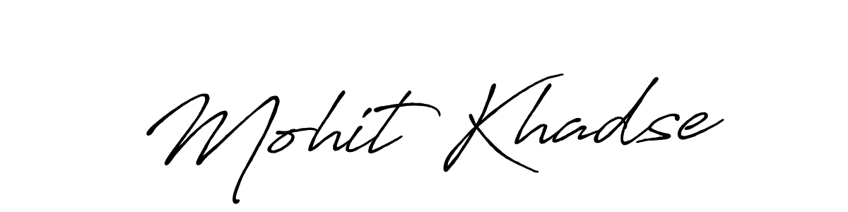 Design your own signature with our free online signature maker. With this signature software, you can create a handwritten (Antro_Vectra_Bolder) signature for name Mohit Khadse. Mohit Khadse signature style 7 images and pictures png