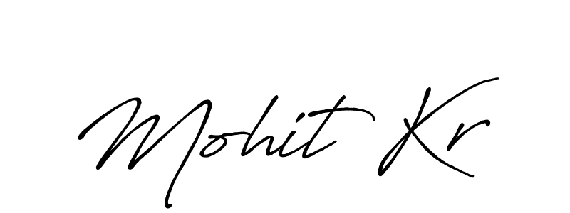 Also we have Mohit Kr name is the best signature style. Create professional handwritten signature collection using Antro_Vectra_Bolder autograph style. Mohit Kr signature style 7 images and pictures png