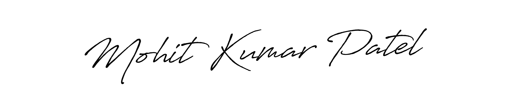 How to make Mohit Kumar Patel name signature. Use Antro_Vectra_Bolder style for creating short signs online. This is the latest handwritten sign. Mohit Kumar Patel signature style 7 images and pictures png