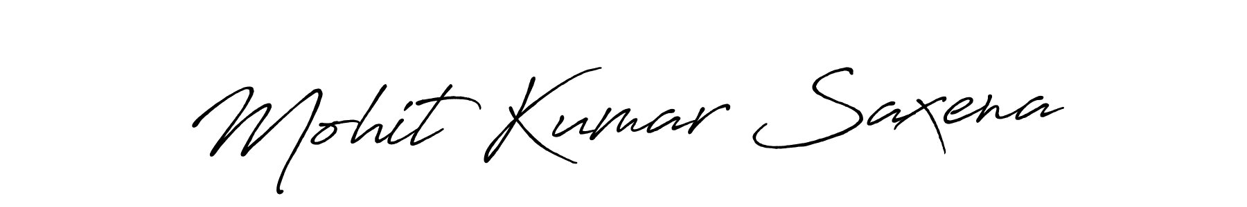 How to make Mohit Kumar Saxena name signature. Use Antro_Vectra_Bolder style for creating short signs online. This is the latest handwritten sign. Mohit Kumar Saxena signature style 7 images and pictures png