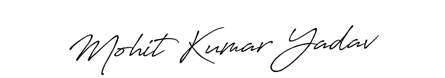 Design your own signature with our free online signature maker. With this signature software, you can create a handwritten (Antro_Vectra_Bolder) signature for name Mohit Kumar Yadav. Mohit Kumar Yadav signature style 7 images and pictures png