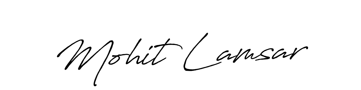 Similarly Antro_Vectra_Bolder is the best handwritten signature design. Signature creator online .You can use it as an online autograph creator for name Mohit Lamsar. Mohit Lamsar signature style 7 images and pictures png