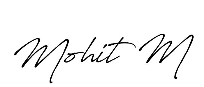 How to Draw Mohit M signature style? Antro_Vectra_Bolder is a latest design signature styles for name Mohit M. Mohit M signature style 7 images and pictures png