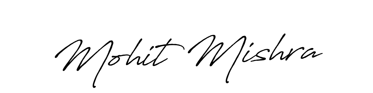 Create a beautiful signature design for name Mohit Mishra. With this signature (Antro_Vectra_Bolder) fonts, you can make a handwritten signature for free. Mohit Mishra signature style 7 images and pictures png