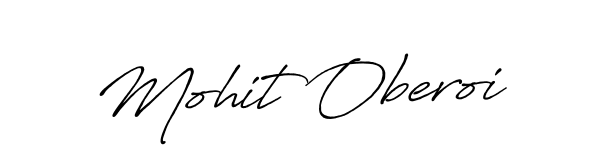 Create a beautiful signature design for name Mohit Oberoi. With this signature (Antro_Vectra_Bolder) fonts, you can make a handwritten signature for free. Mohit Oberoi signature style 7 images and pictures png