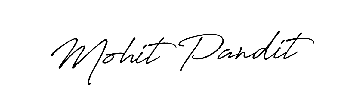 The best way (Antro_Vectra_Bolder) to make a short signature is to pick only two or three words in your name. The name Mohit Pandit include a total of six letters. For converting this name. Mohit Pandit signature style 7 images and pictures png