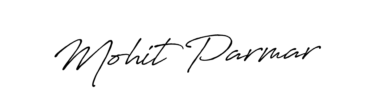 Create a beautiful signature design for name Mohit Parmar. With this signature (Antro_Vectra_Bolder) fonts, you can make a handwritten signature for free. Mohit Parmar signature style 7 images and pictures png