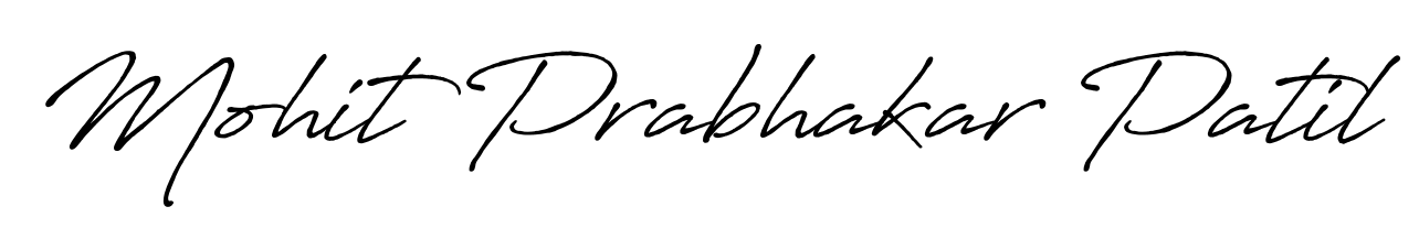 A stylish, flowing autograph style designed for name Mohit Prabhakar Patil using Antro_Vectra_Bolder typography. Perfect for digital creative projects. Mohit Prabhakar Patil signature style 7 images and pictures png