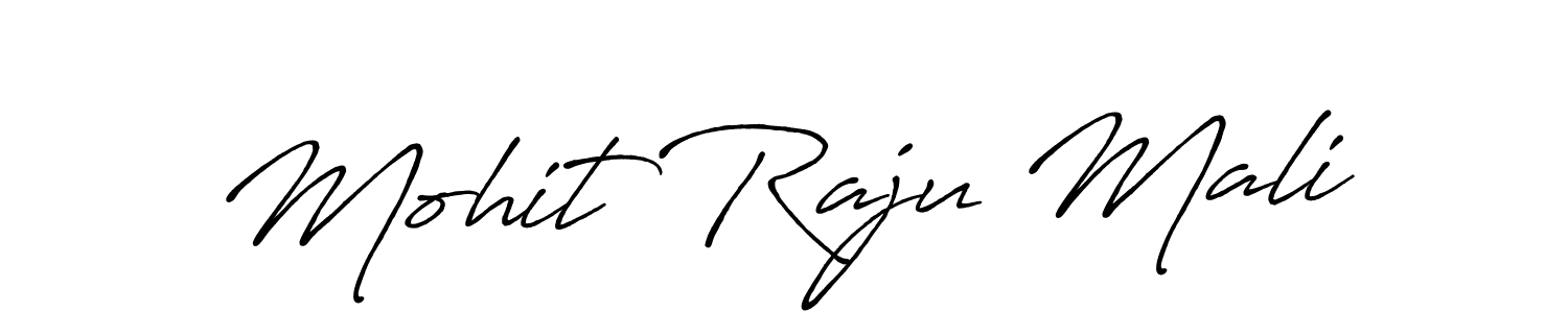 Make a beautiful signature design for name Mohit Raju Mali. With this signature (Antro_Vectra_Bolder) style, you can create a handwritten signature for free. Mohit Raju Mali signature style 7 images and pictures png