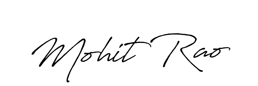 Create a beautiful signature design for name Mohit Rao. With this signature (Antro_Vectra_Bolder) fonts, you can make a handwritten signature for free. Mohit Rao signature style 7 images and pictures png