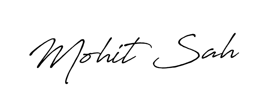 Make a beautiful signature design for name Mohit Sah. With this signature (Antro_Vectra_Bolder) style, you can create a handwritten signature for free. Mohit Sah signature style 7 images and pictures png