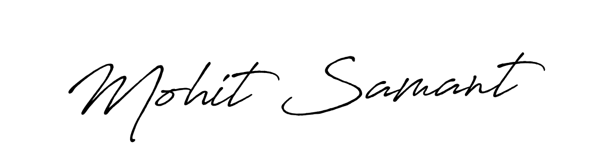 Create a beautiful signature design for name Mohit Samant. With this signature (Antro_Vectra_Bolder) fonts, you can make a handwritten signature for free. Mohit Samant signature style 7 images and pictures png