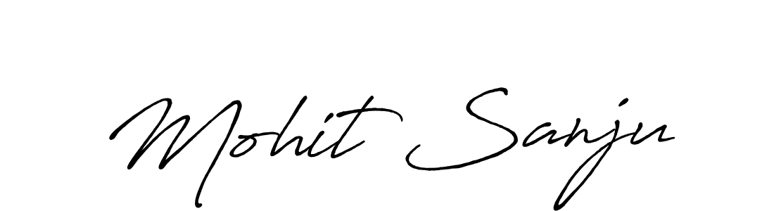 Create a beautiful signature design for name Mohit Sanju. With this signature (Antro_Vectra_Bolder) fonts, you can make a handwritten signature for free. Mohit Sanju signature style 7 images and pictures png