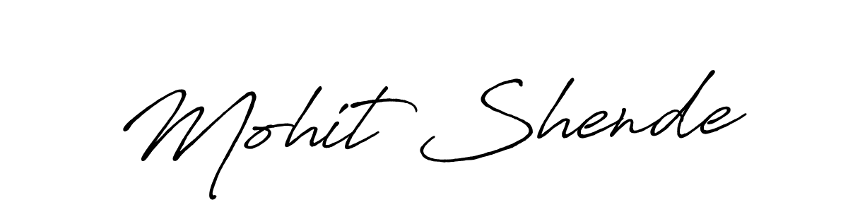 Also You can easily find your signature by using the search form. We will create Mohit Shende name handwritten signature images for you free of cost using Antro_Vectra_Bolder sign style. Mohit Shende signature style 7 images and pictures png