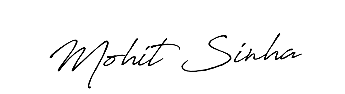 The best way (Antro_Vectra_Bolder) to make a short signature is to pick only two or three words in your name. The name Mohit Sinha include a total of six letters. For converting this name. Mohit Sinha signature style 7 images and pictures png