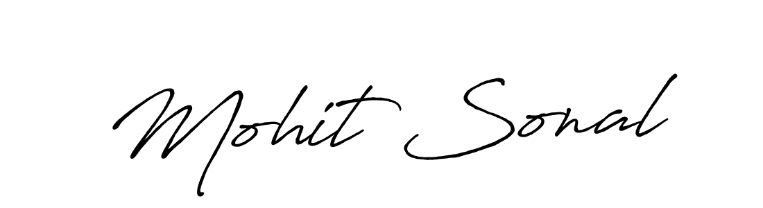 Also we have Mohit Sonal name is the best signature style. Create professional handwritten signature collection using Antro_Vectra_Bolder autograph style. Mohit Sonal signature style 7 images and pictures png