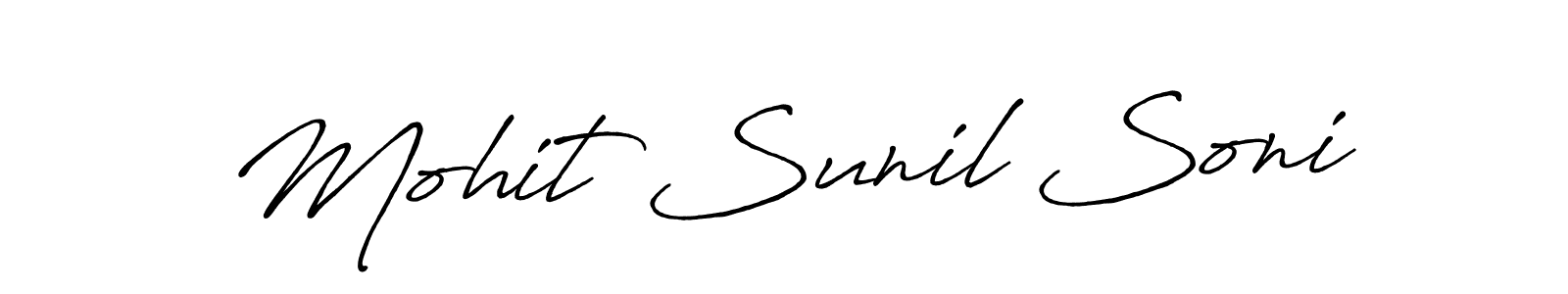 It looks lik you need a new signature style for name Mohit Sunil Soni. Design unique handwritten (Antro_Vectra_Bolder) signature with our free signature maker in just a few clicks. Mohit Sunil Soni signature style 7 images and pictures png